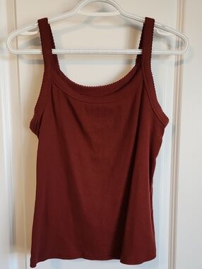 Old Navy Burgundy Ribbed Tank Top
